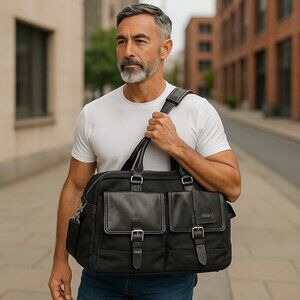 Tumi Bedford T-Pass Carlton Briefcase Black Nylon Leather 29256D